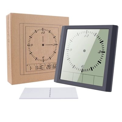 TS-8675 Modern Simple Electronic Square Needle Clock Big LCD Digital Thermometer Hygrometer Desktop Alarm Clock supplier