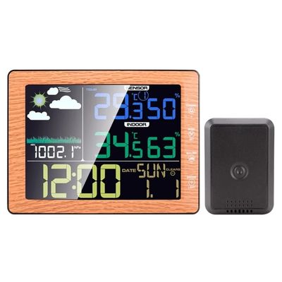 TS-8210 Wireless Color Screen Weather Station Clock Indoor Outdoor Temperature Humidity Meter Forecast Sound Control supplier