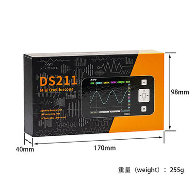 DS211 Mini 2.8&quot; 2 Channel 1MSa/s 200KHz Bandwidth Digital Oscilloscope For Electronic Devices supplier