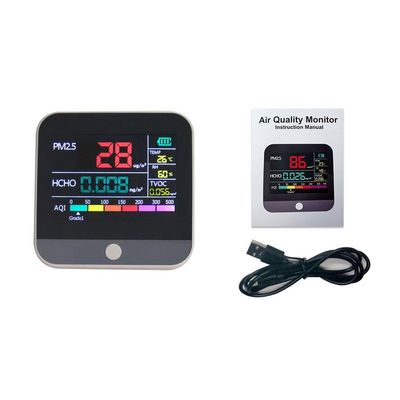 DM306 In 1 Air Quality Analysis Detector LCD Display Temperature Humidity PM2.5/HCHO/TVOC Air Quality meter supplier