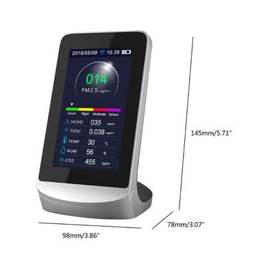 DM72B WIFI Air Quality Monitor C02 Carbon Dioxide Gas Meter HCHO TVOC PM2.5 PM1.0 PM10 Temperature Humidity Analyzer supplier