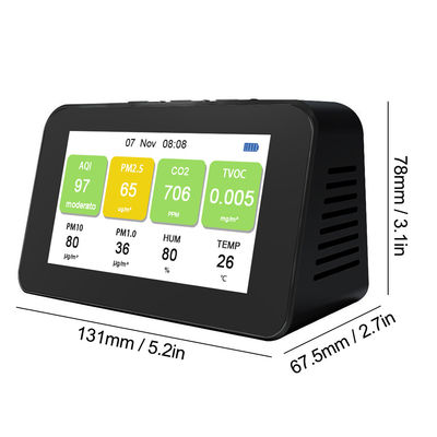 DM601 Multi-function LCD Screen Air Quality Detector PM2.5 PM1.0 PM10 CO2 TVOC Particle Detectors Monitor supplier
