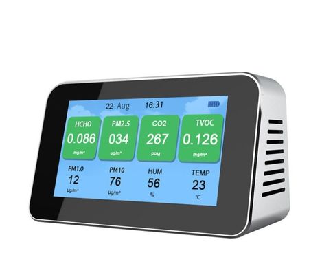 DM601B LCD Display Screen CO2 Detector PM2.5 PM1.0 PM10 HCHO TVOC AQI Temperature Humidity Meter Air Quality Monitor supplier