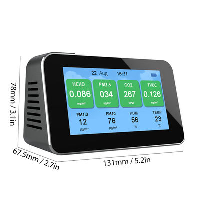 DM601B LCD Display Screen CO2 Detector PM2.5 PM1.0 PM10 HCHO TVOC AQI Temperature Humidity Meter Air Quality Monitor supplier