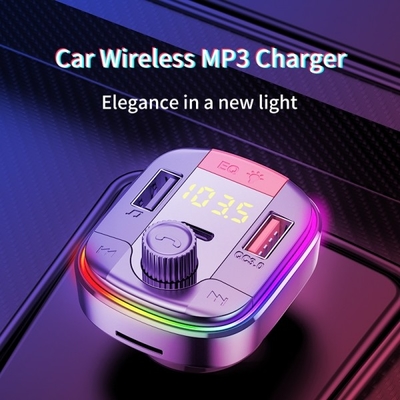 T832 FM Transmitter Colorful LED Lights Car Mp3 Player PD/QC3.0 Fast Car Charger supplier