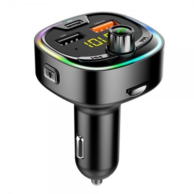 BT08D Car FM Transmitter Car MP3 Player LED Colorful Light Multi-Function 3-Port Car Charger Fast Charge PD supplier