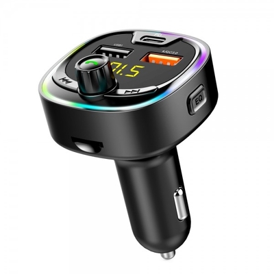 BT08D Car FM Transmitter Car MP3 Player LED Colorful Light Multi-Function 3-Port Car Charger Fast Charge PD supplier