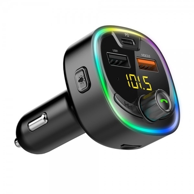 BT08D Car FM Transmitter Car MP3 Player LED Colorful Light Multi-Function 3-Port Car Charger Fast Charge PD supplier